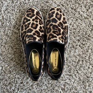 Michael Kors Keaton Leopard Print Slip-On Sneaker